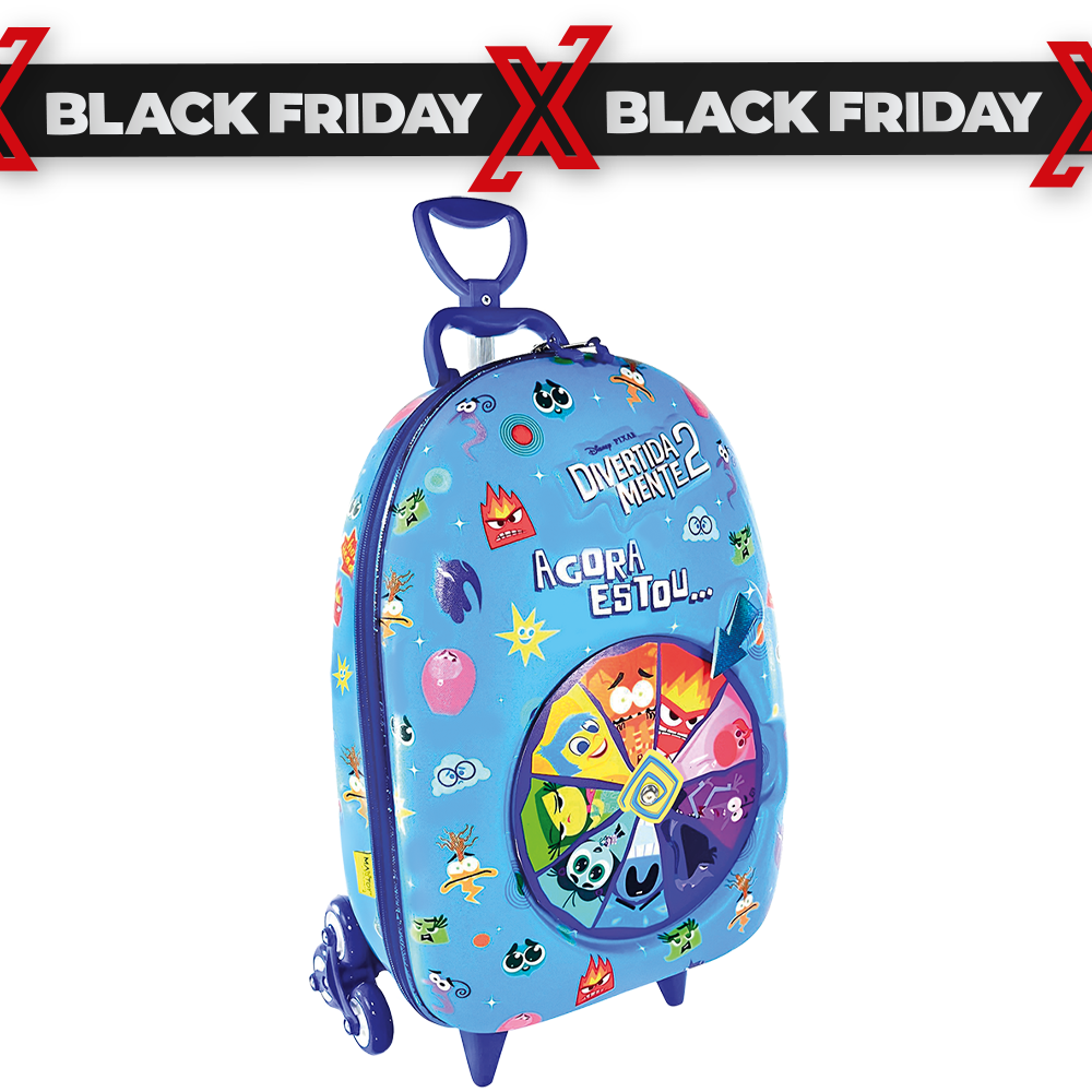 MALA INFANTIL DIVERTIDAMENTE ROLETA AZUL