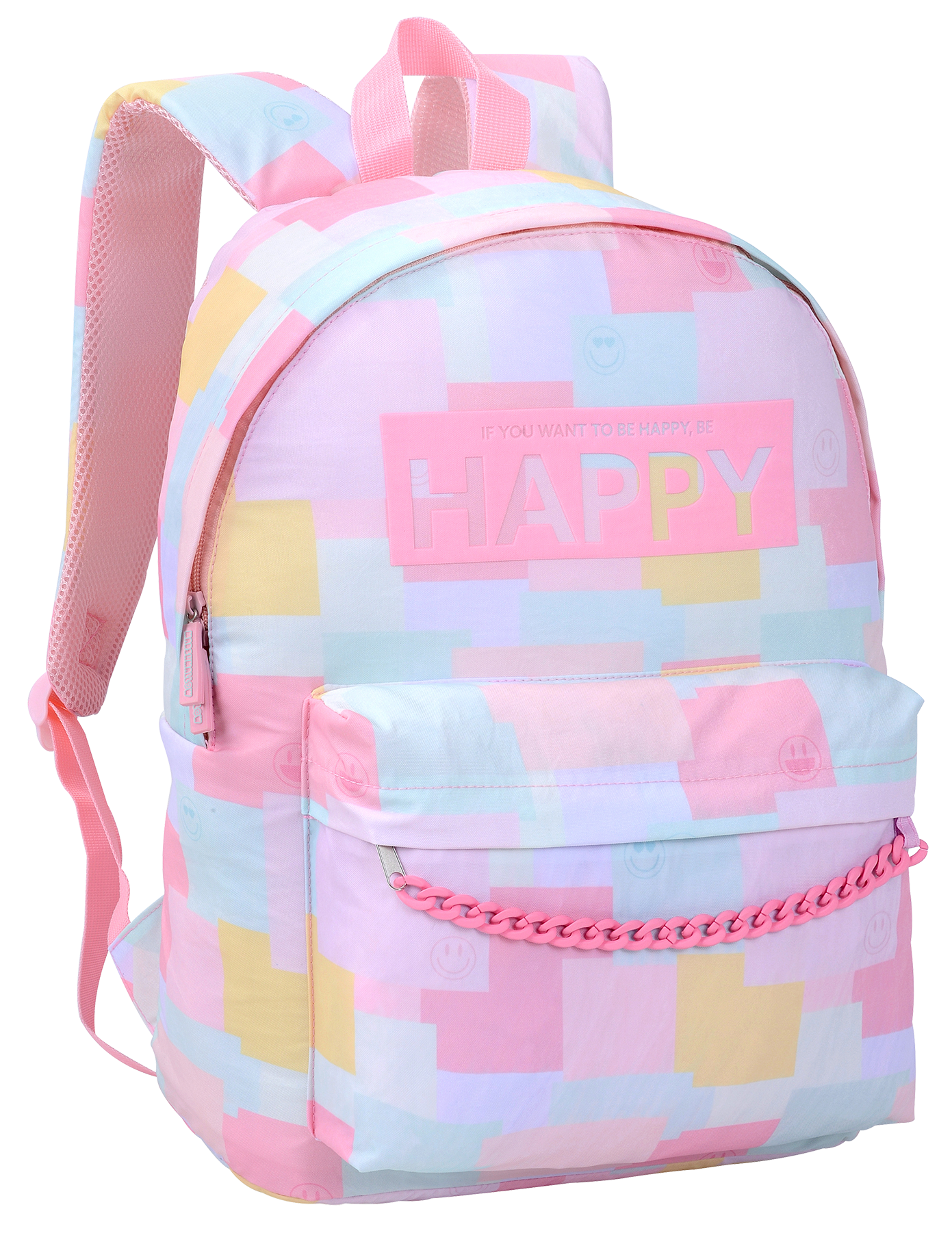 Mochila Costas Marshmallow Be Happy Pink ...