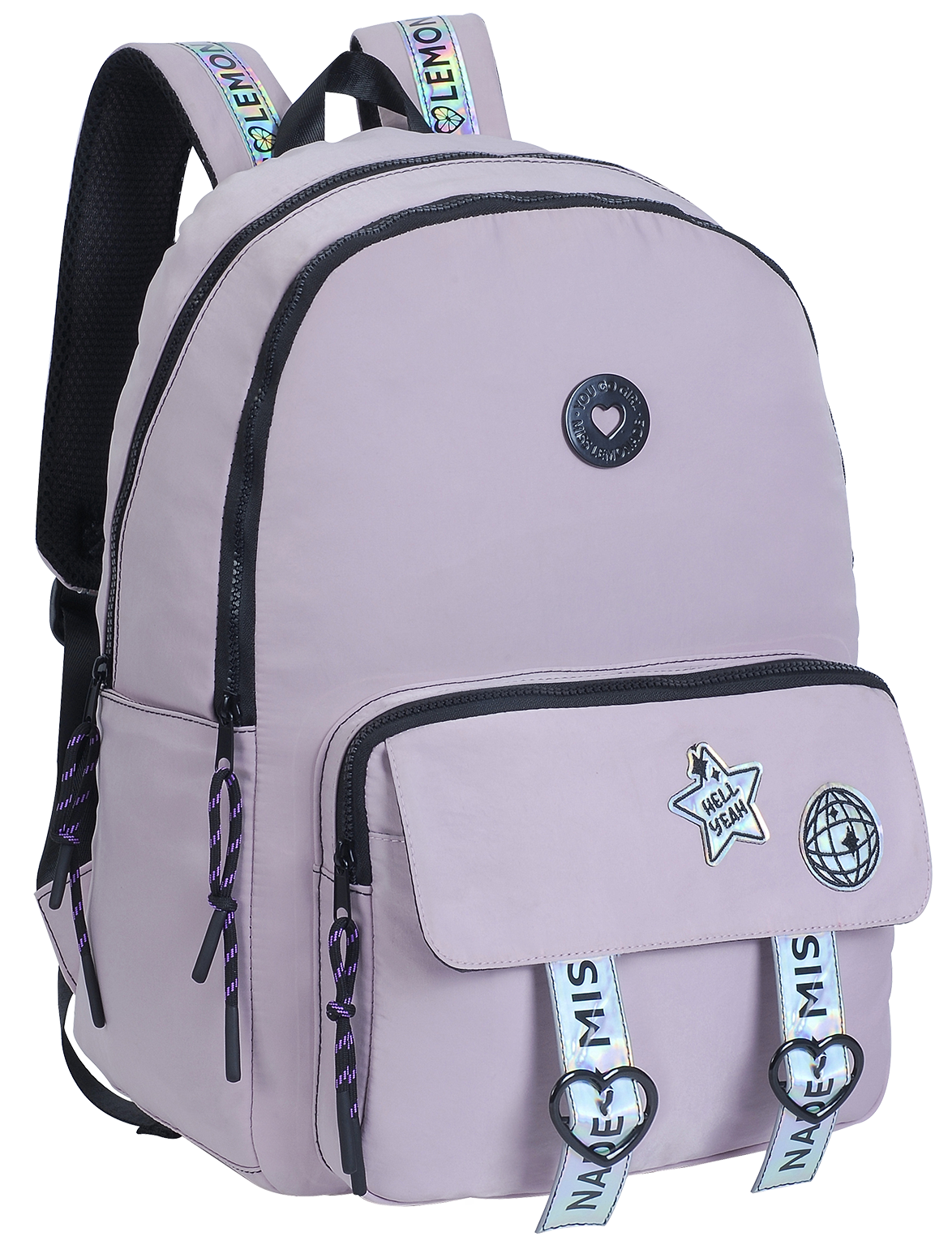 Mochila Costas Miss Lemonade Holo Pink - ...